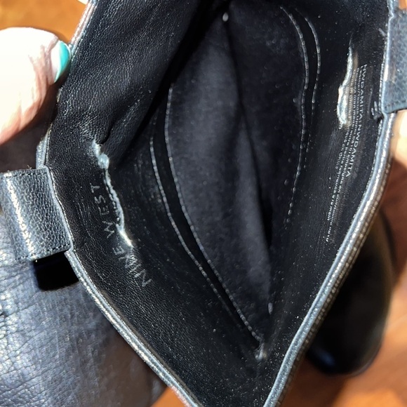 Nine West vintage Black Heeled ankle leather  boots Sz 9.5 - Picture 11 of 15